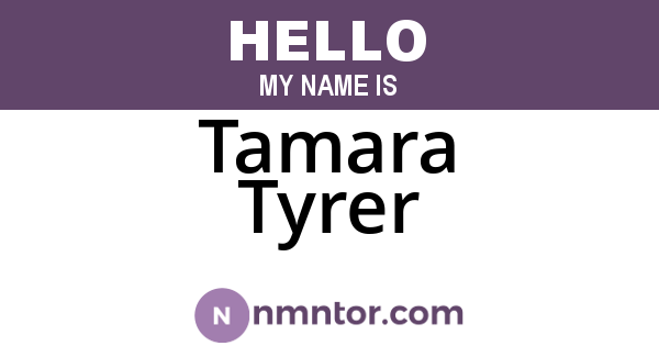 Tamara Tyrer