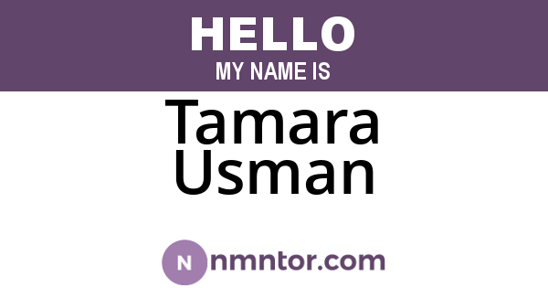 Tamara Usman