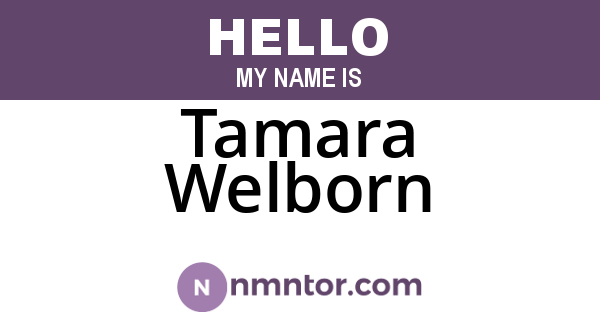 Tamara Welborn