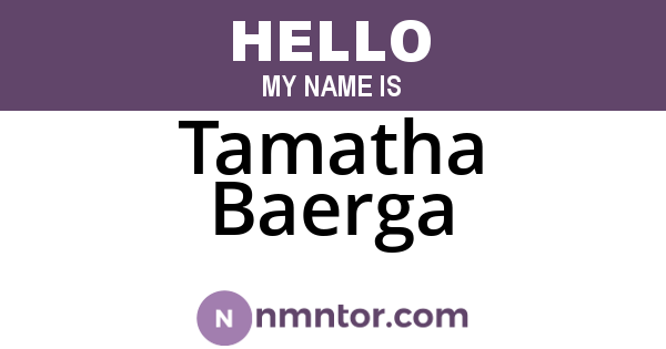 Tamatha Baerga