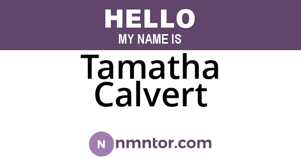 Tamatha Calvert