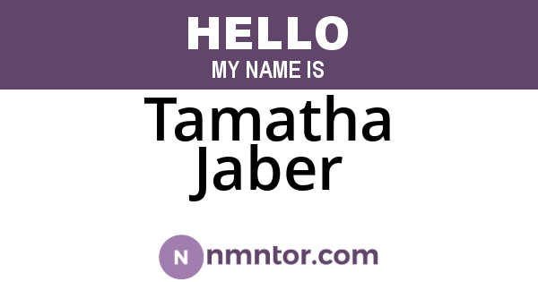 Tamatha Jaber