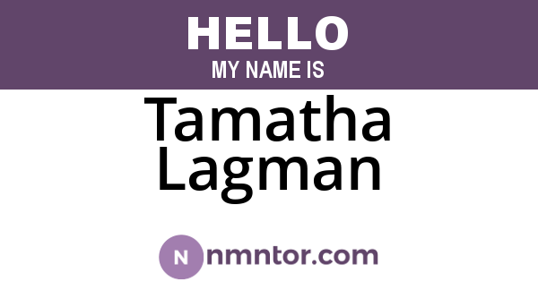 Tamatha Lagman