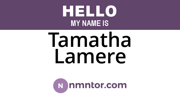Tamatha Lamere