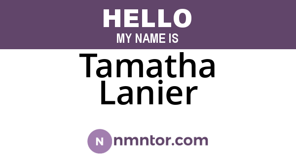 Tamatha Lanier
