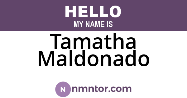 Tamatha Maldonado