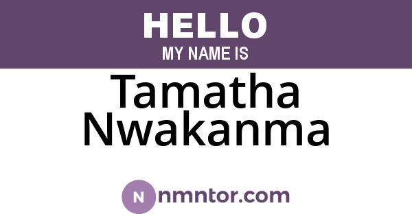 Tamatha Nwakanma