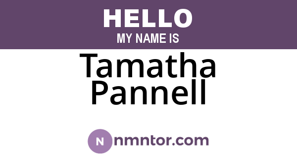 Tamatha Pannell