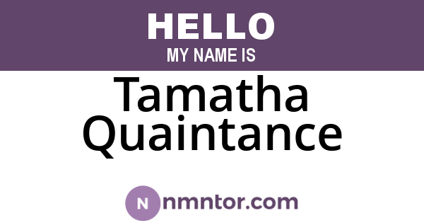 Tamatha Quaintance