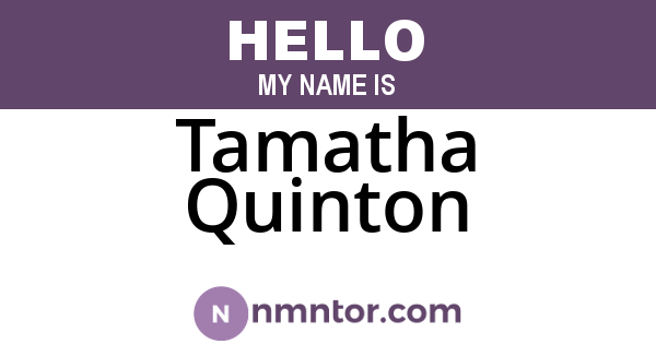 Tamatha Quinton