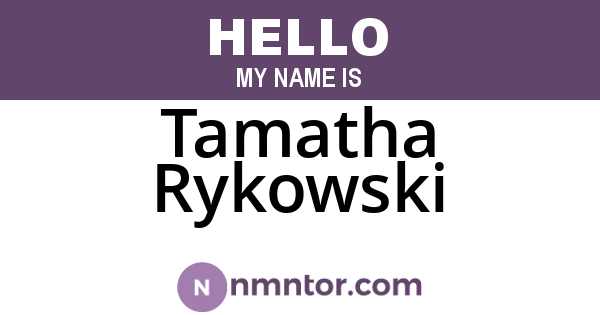 Tamatha Rykowski