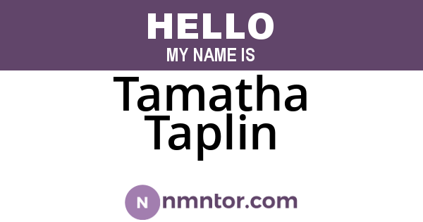 Tamatha Taplin