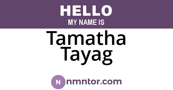 Tamatha Tayag