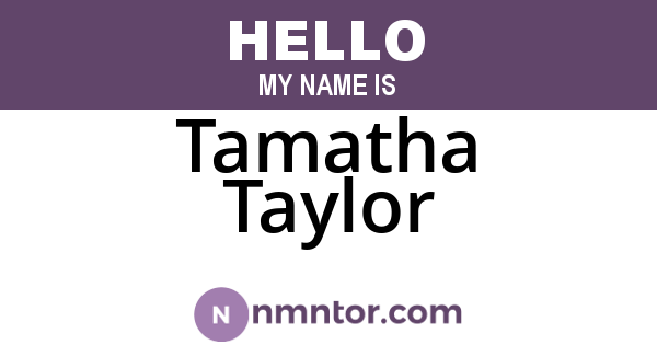 Tamatha Taylor
