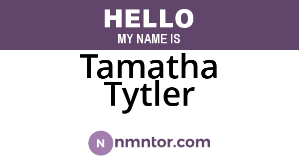 Tamatha Tytler