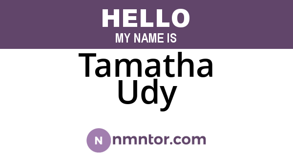 Tamatha Udy