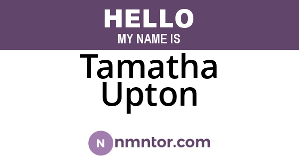 Tamatha Upton