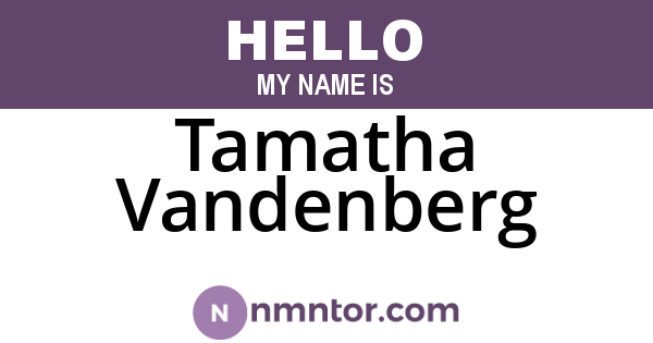 Tamatha Vandenberg