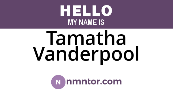 Tamatha Vanderpool