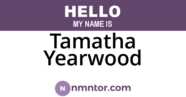 Tamatha Yearwood