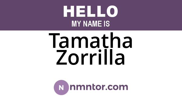 Tamatha Zorrilla
