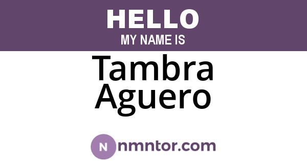 Tambra Aguero