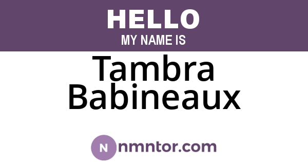 Tambra Babineaux
