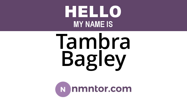 Tambra Bagley