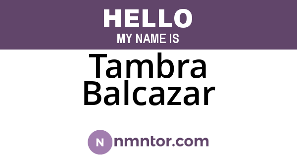 Tambra Balcazar