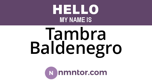 Tambra Baldenegro