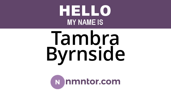Tambra Byrnside