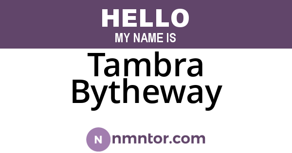 Tambra Bytheway