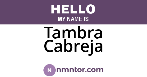 Tambra Cabreja
