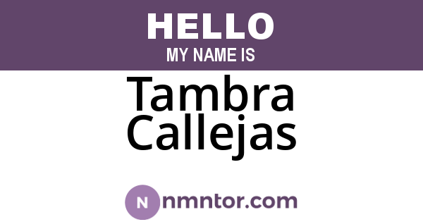 Tambra Callejas
