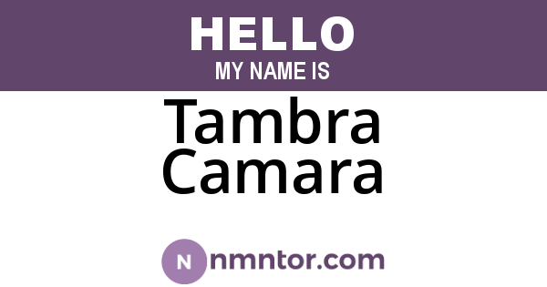 Tambra Camara