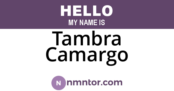 Tambra Camargo