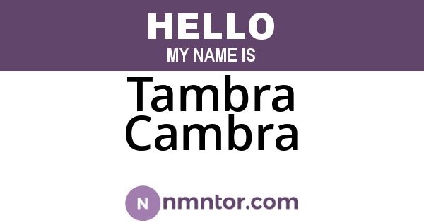 Tambra Cambra