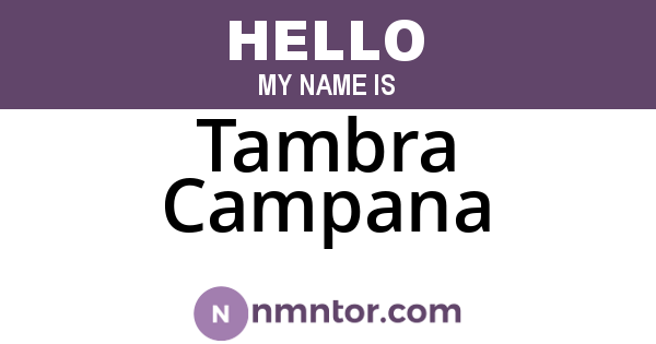Tambra Campana