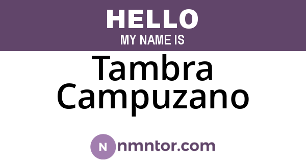 Tambra Campuzano
