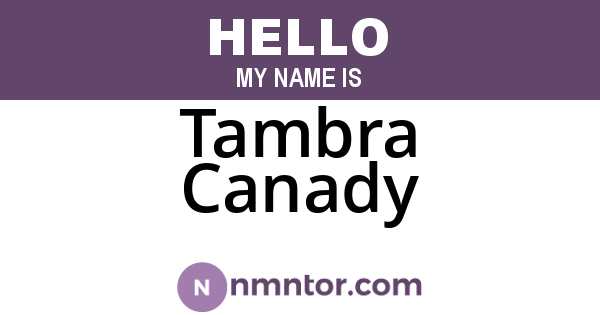 Tambra Canady