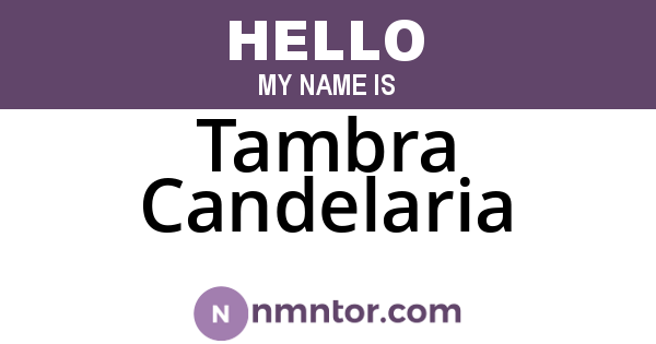 Tambra Candelaria