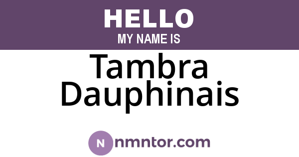 Tambra Dauphinais