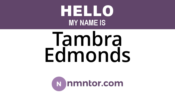 Tambra Edmonds
