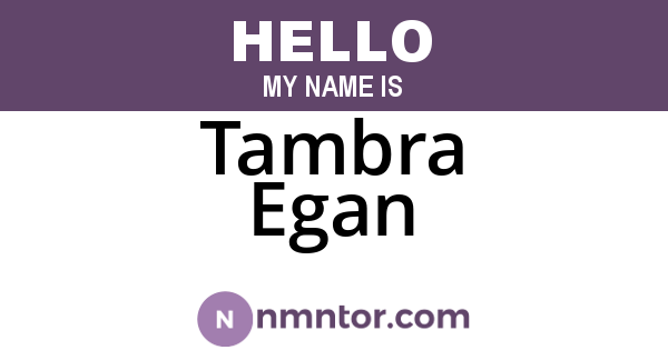 Tambra Egan
