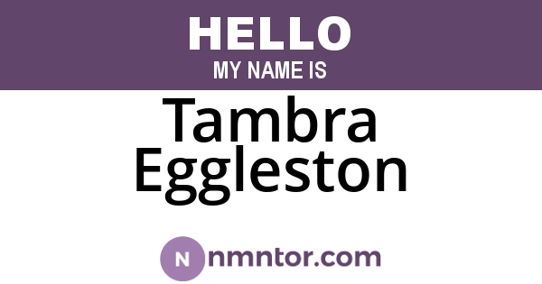 Tambra Eggleston