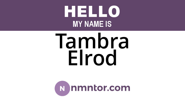 Tambra Elrod