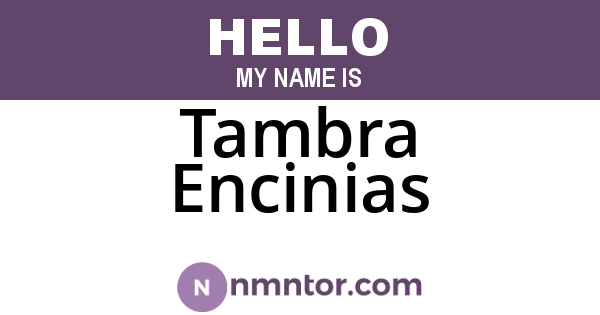 Tambra Encinias