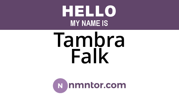 Tambra Falk