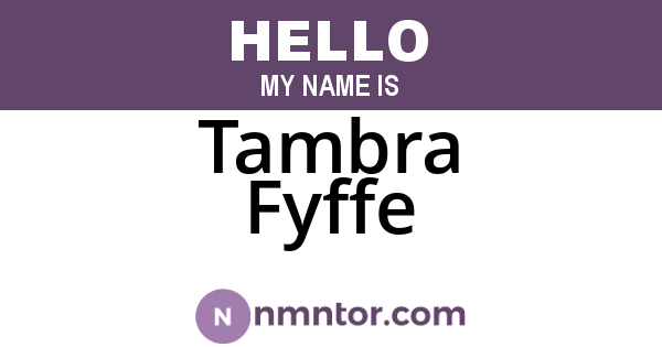 Tambra Fyffe