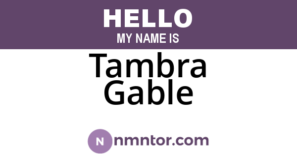 Tambra Gable
